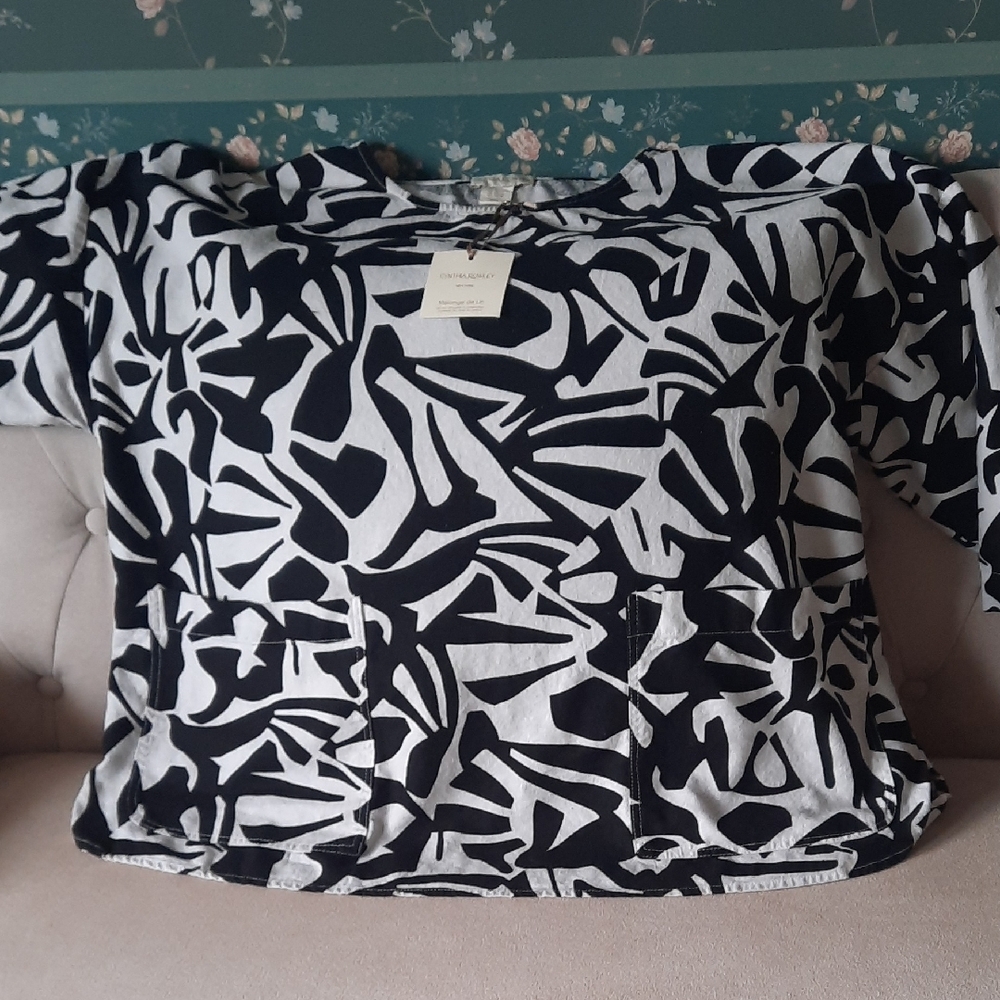 Cynthia Rowley Blouse 1X NWT Linen